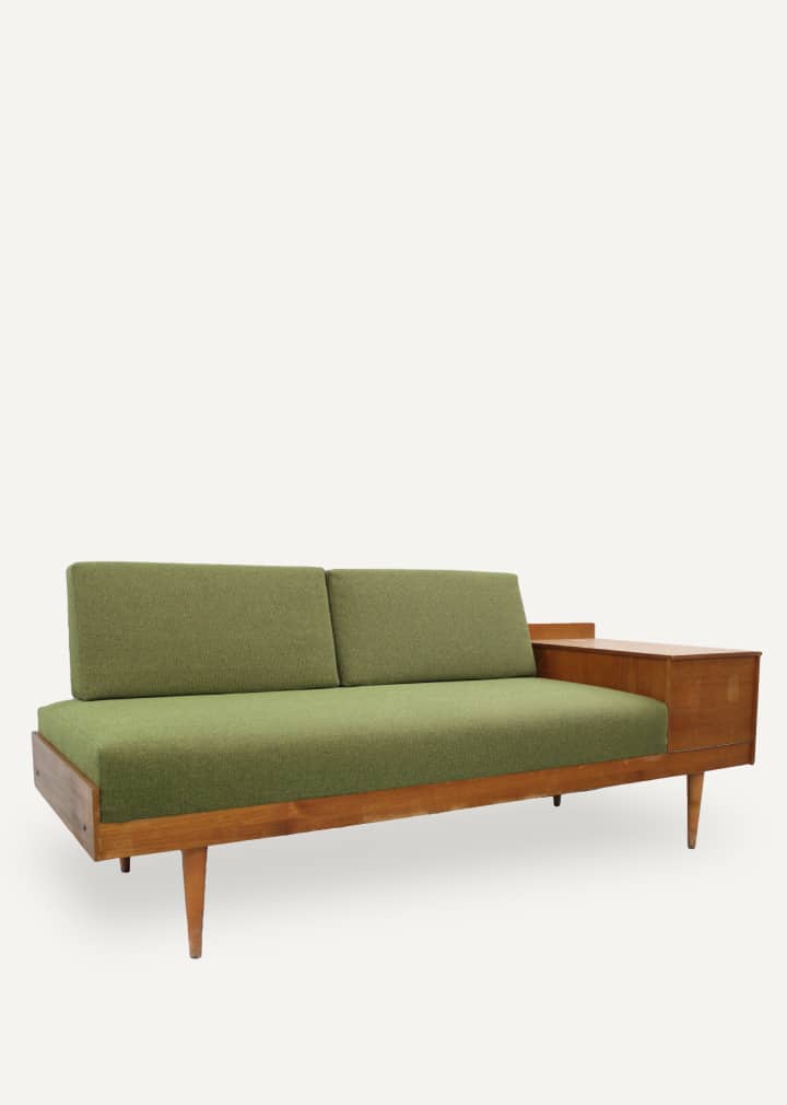 reupholstery danish mid century modern hide a bed