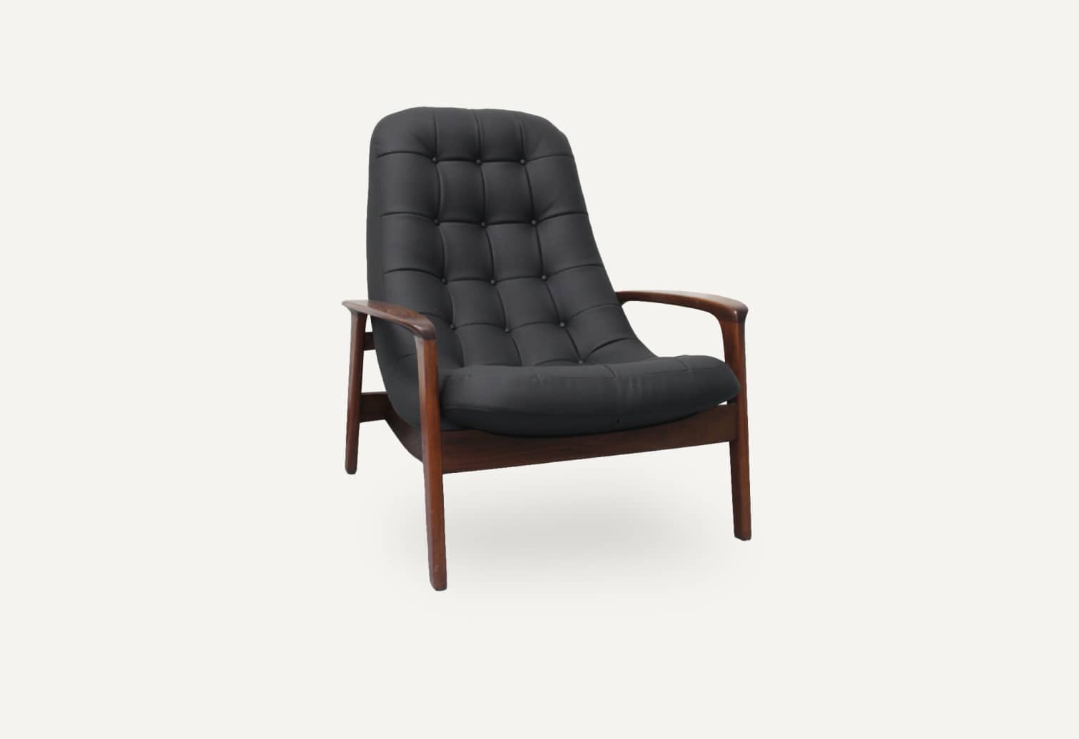 reupholstery tufted danish mid century modern armchair