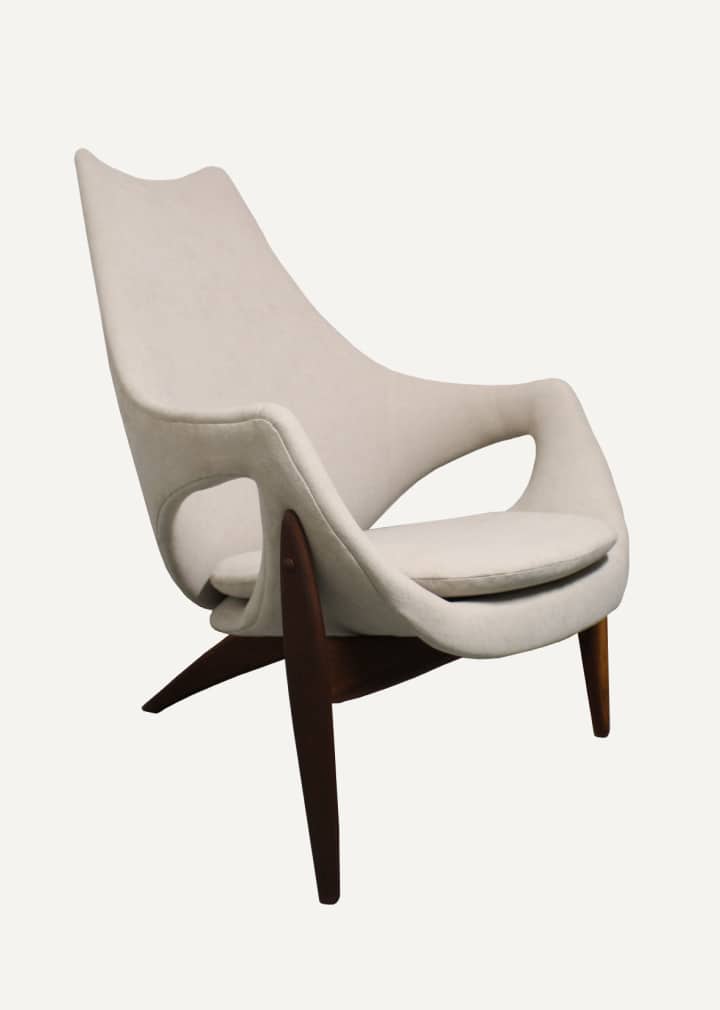reupholstery danish mid century modern armchair