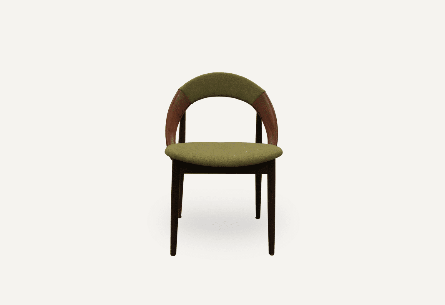 reupholstery Danish chair walnut wool fabric cover
