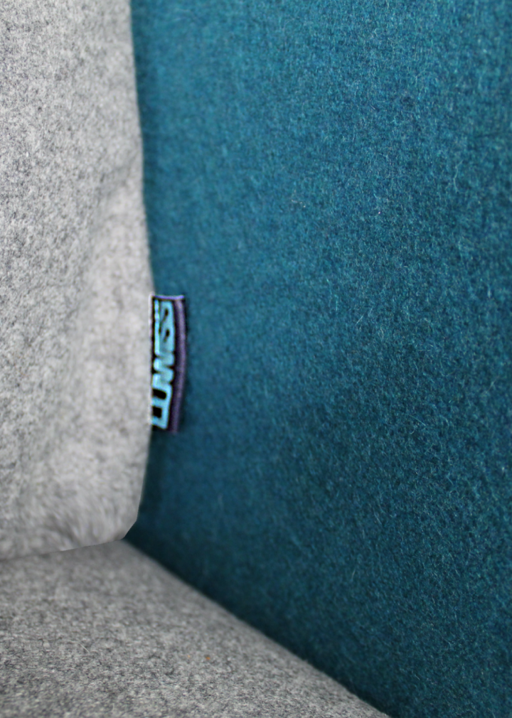 ptachwork reupholstery love seat sofa Luwiss tag logo