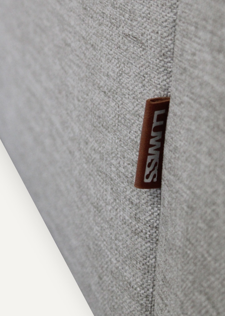 bespoke custom made sofa couch tag logo Luwiss