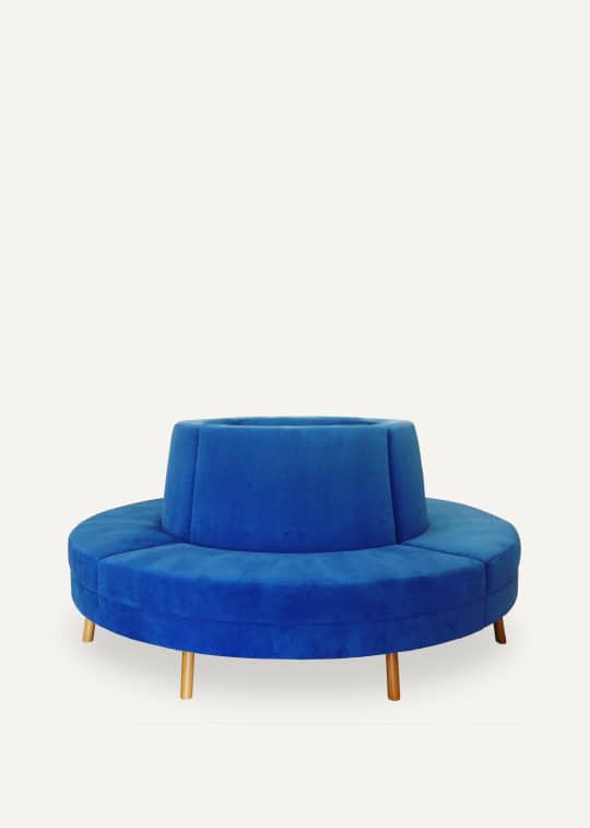 upholstery custom made circular lobby banquet bench