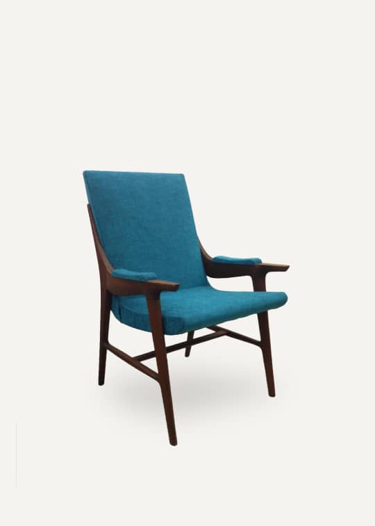 reupholstery danish mid century modern armchair