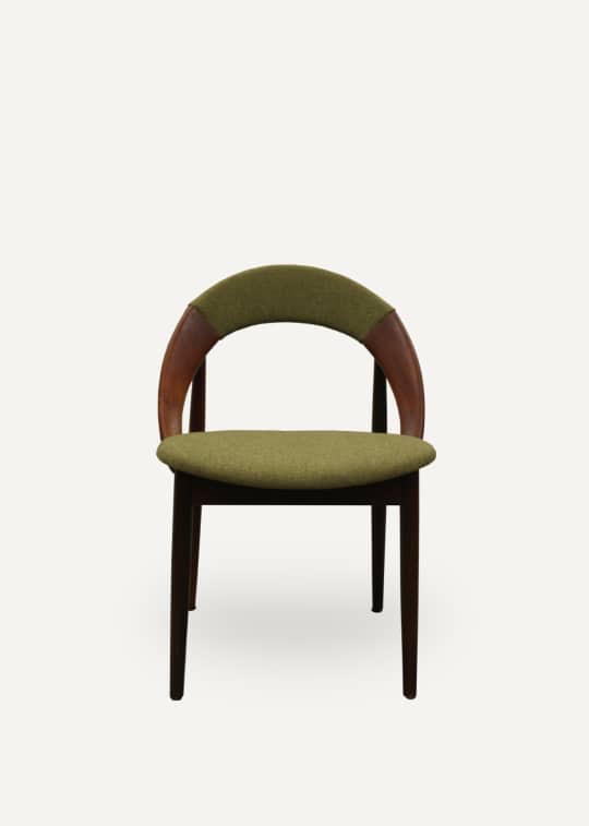 reupholstery Danish chair walnut wool fabric cover