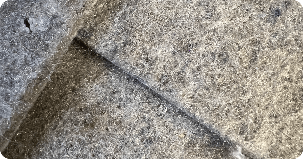 Feutre de fibres recyclées