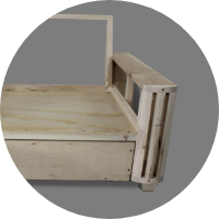 Solid wood platform